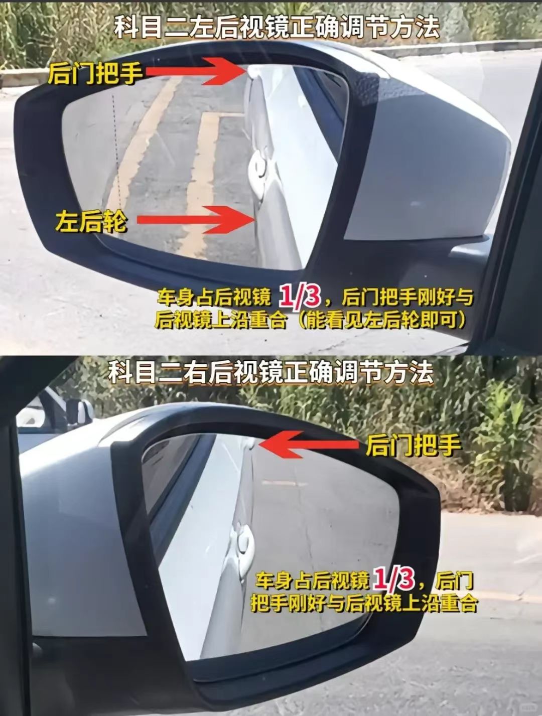 2.后视镜调整方法